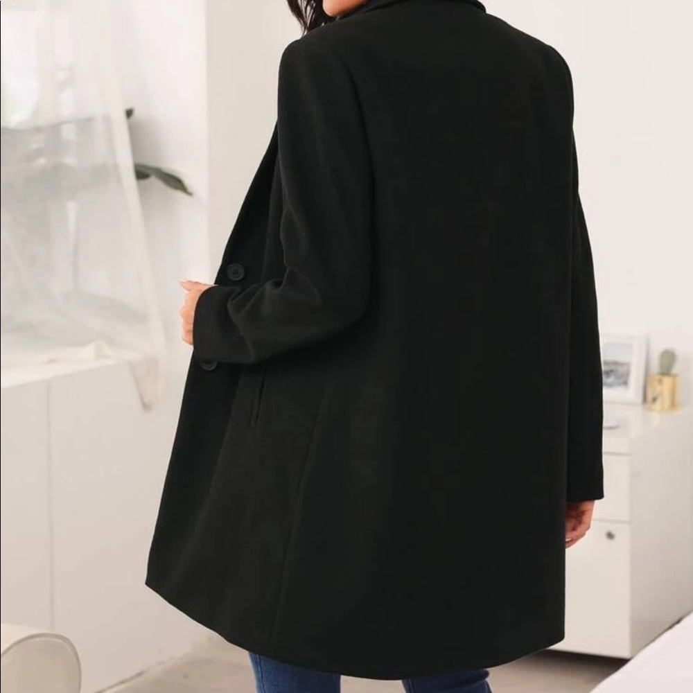 Wool like classic peacoat jacket pastel pink - Picture 9 of 9